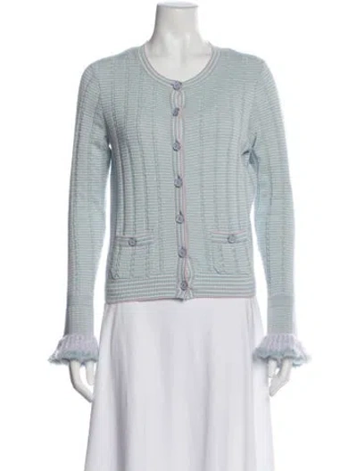 Pre-owned Chanel 2025 Cashmere Sweater In Blue