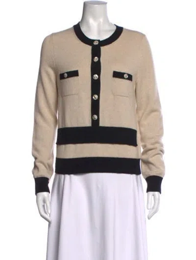 Pre-owned Chanel 2025 Cashmere Sweater In Neutrals