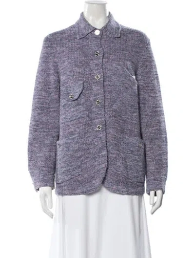 Pre-owned Chanel 2025 Cashmere Sweater In Purple