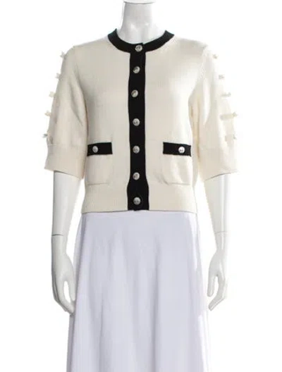 Pre-owned Chanel 2025 Cashmere Sweater In White