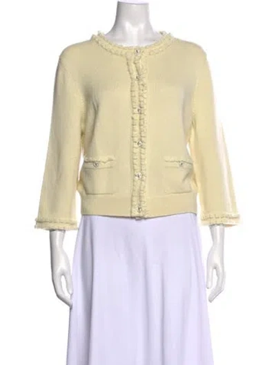 Pre-owned Chanel 2025 Cashmere Sweater In Yellow
