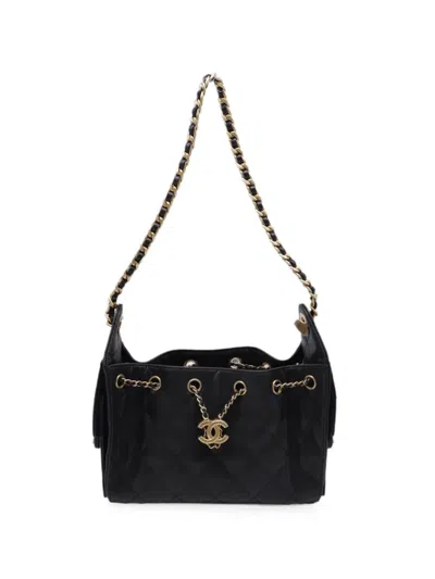Chanel 2025 Caviar Quilted Mini Handbag In Black