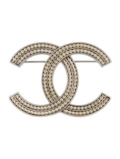 Pre-owned Chanel 2025 Cc Brooch In Multi