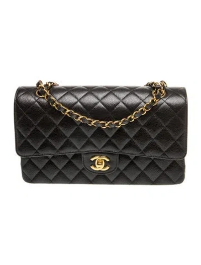 Pre-owned Chanel 2025 Classic Medium Double Flap Bag In Black