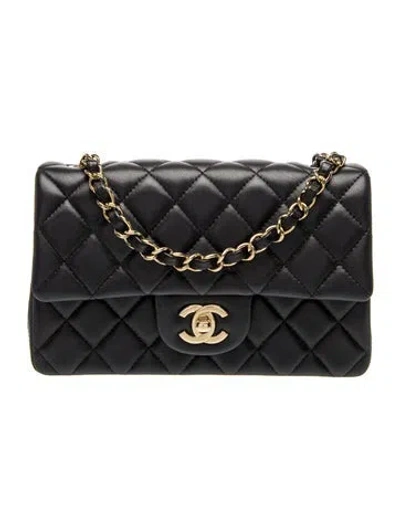 Pre-owned Chanel 2025 Classic Rectangular Mini Flap Bag In Black