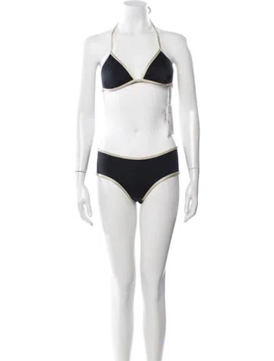 Pre-owned Chanel 2025 Coco Beach Bikini In Black