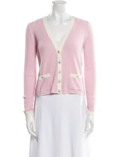 Pre-owned Chanel 2025 Coco Beach Sweater In Pink