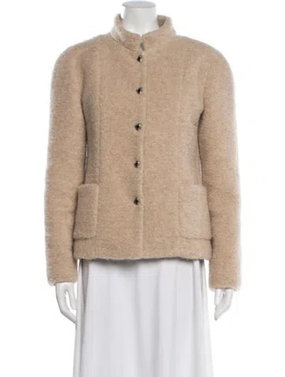 Pre-owned Chanel 2025 Coco Neige Fur Jacket In Neutral