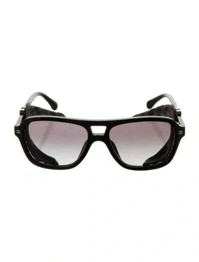 Pre-owned Chanel 2025 Coco Neige Sunglasses In Black