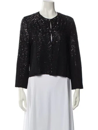 Pre-owned Chanel 2025 Crew Neck Sweater In Black