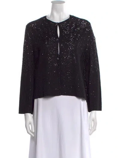 Pre-owned Chanel 2025 Crew Neck Sweater In Black