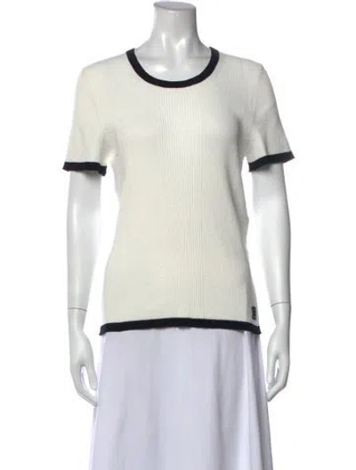Pre-owned Chanel 2025 Crew Neck T-shirt W/ Tags In White