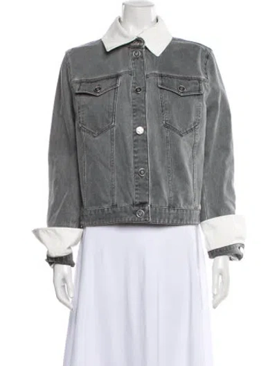 Pre-owned Chanel 2025 Denim Jacket In Gray