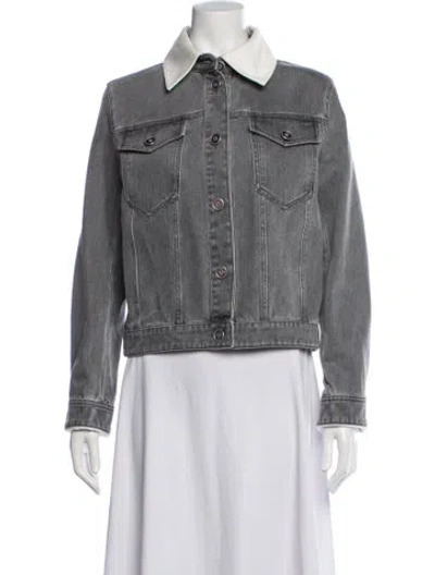 Pre-owned Chanel 2025 Denim Jacket In Gray