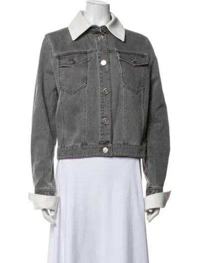 Pre-owned Chanel 2025 Denim Jacket In Gray