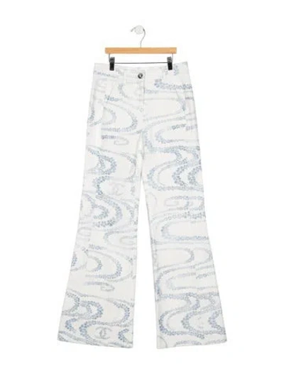 Pre-owned Chanel 2025 Flared Jeans In Blue