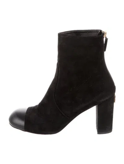 Pre-owned Chanel 2025 Interlocking Cc Logo Boots In Black