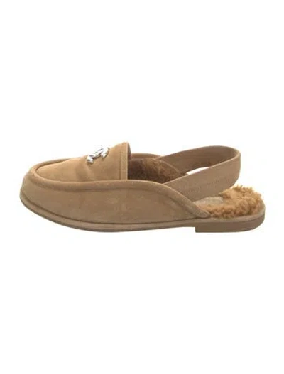 Pre-owned Chanel 2025 Interlocking Cc Logo Loafers In Neutrals