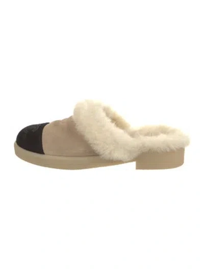Pre-owned Chanel 2025 Interlocking Cc Logo Mules