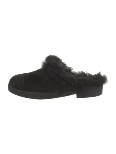 Pre-owned Chanel 2025 Interlocking Cc Logo Mules In Black