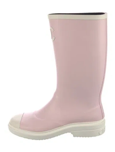 Pre-owned Chanel 2025 Interlocking Cc Logo Rain Boots In Multi