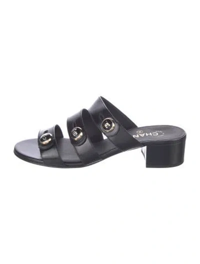 Pre-owned Chanel 2025 Interlocking Cc Logo Slides In Multi