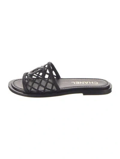 Pre-owned Chanel 2025 Interlocking Cc Logo Slides In Multicolor