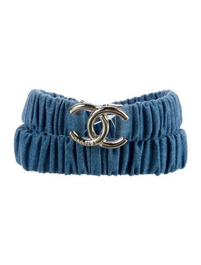 Pre-owned Chanel 2025 Interlocking Cc Logo Waist Belt In Multi