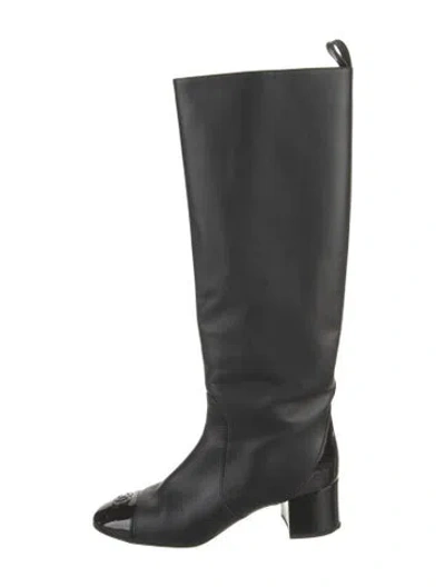 Pre-owned Chanel 2025 Interlocking G Logo Boots In Black