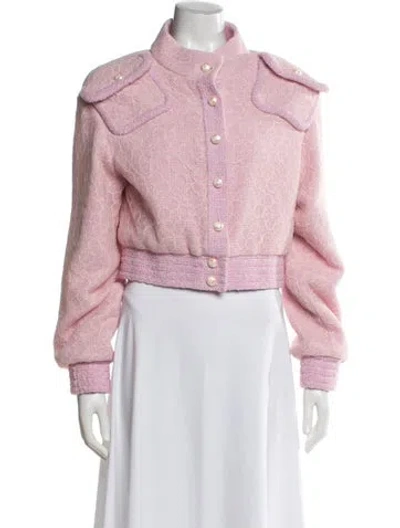 Pre-owned Chanel 2025 Lace Jacket In Pink