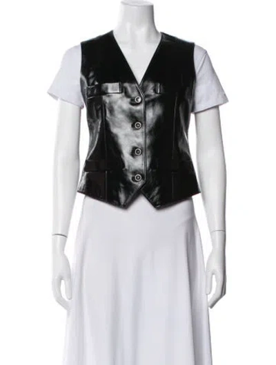 Pre-owned Chanel 2025 Leather Vest W/ Tags In Neutrals