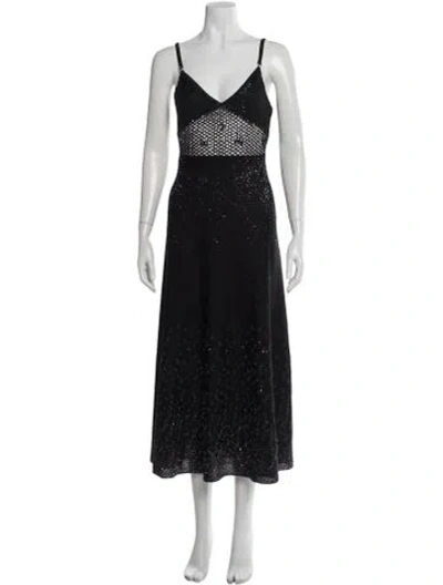 Pre-owned Chanel 2025 Midi Length Dress W/ Tags In Black