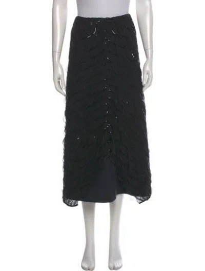 Pre-owned Chanel 2025 Midi Length Skirt In Black