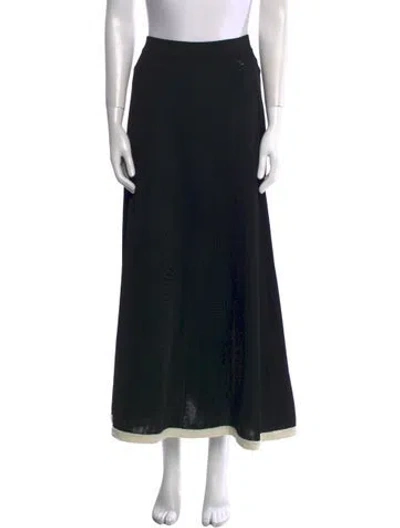 Pre-owned Chanel 2025 Midi Length Skirt In Black