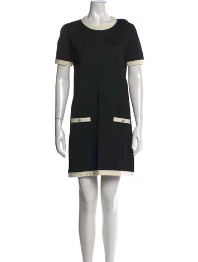Pre-owned Chanel 2025 Mini Dress In Black