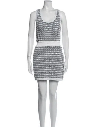 Pre-owned Chanel 2025 Mini Dress In Blue