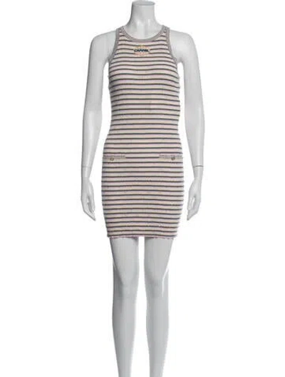 Pre-owned Chanel 2025 Mini Dress In White