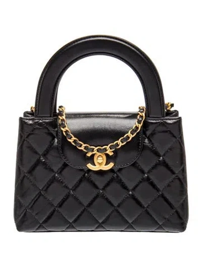 Pre-owned Chanel 2025 Mini Kelly Shopper In Black