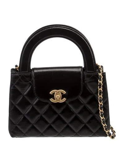 Pre-owned Chanel 2025 Mini Nano Kelly Shopper In Black