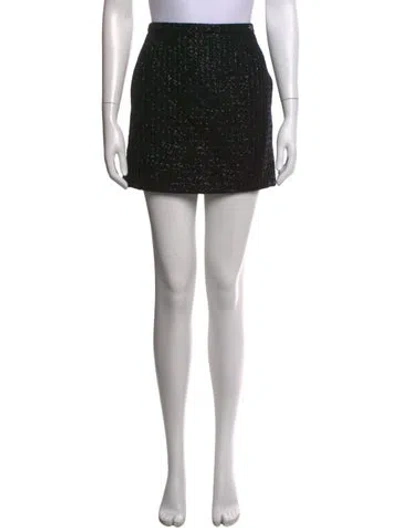Pre-owned Chanel 2025 Mini Skirt W/ Tags In Black/metallic