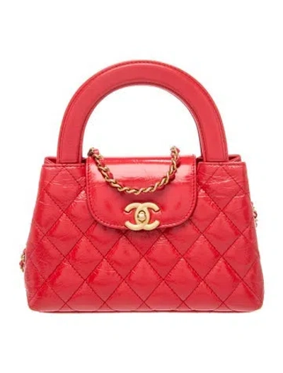 Pre-owned Chanel 2025 Nano Kelly Shopper In Red