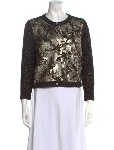 Pre-owned Chanel 2025 Paris-hangzhou Sweater In Black/metallic