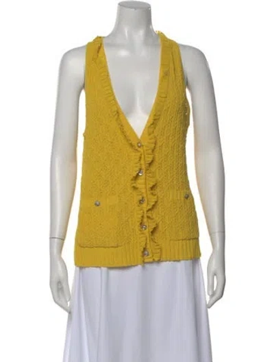 Pre-owned Chanel 2025 Paris-marseille Sweater In Yellow