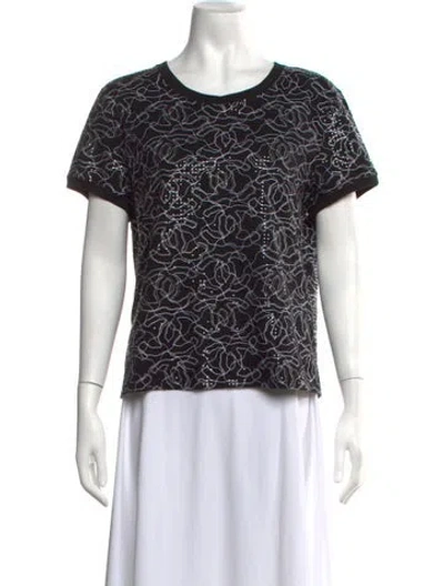 Pre-owned Chanel 2025 Paris-marseille T-shirt In Black