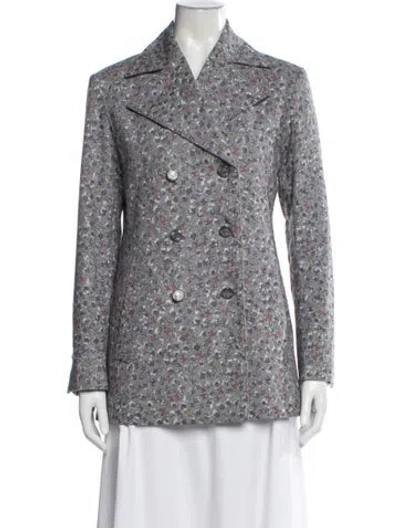 Pre-owned Chanel 2025 Patterned Blazer In Gray