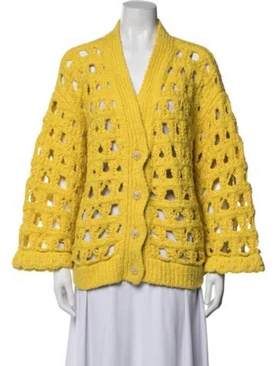 Pre-owned Chanel 2025 Patterned Sweater In Yellow