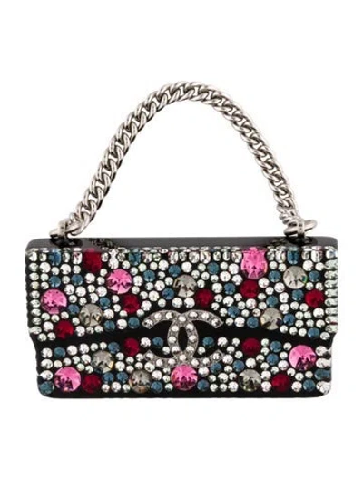 Pre-owned Chanel 2025 Resin & Strass Cc Flap Bag Brooch