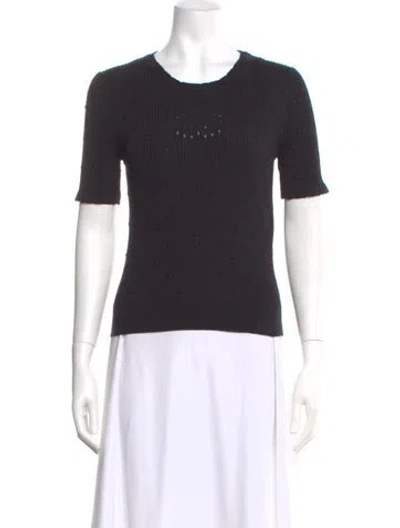Pre-owned Chanel 2025 Scoop Neck Sweater In Blue