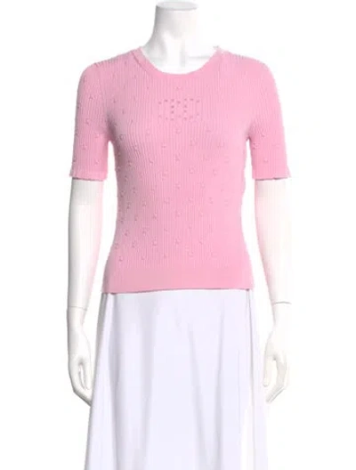 Pre-owned Chanel 2025 Scoop Neck Sweater In Pink