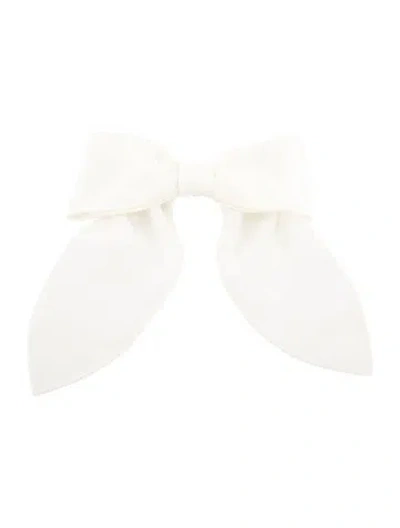 Pre-owned Chanel 2025 Silk Bow Hair Clip In Neutral